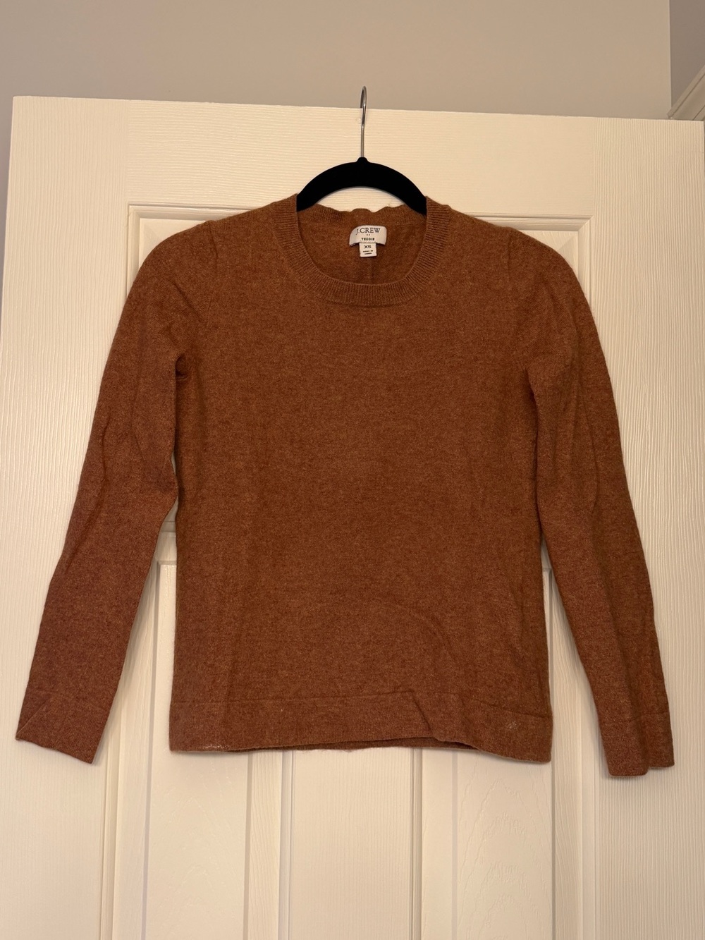 J Crew Brown Wool Cotton Blend Teddie Sweater